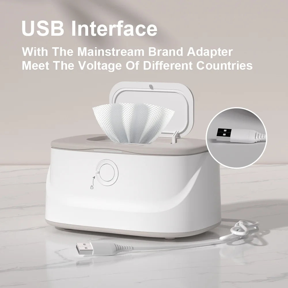 USB Powered Baby Wet Wipes Warmer Night Light Car Hanging Constant Temperature Wet Wipes Dispenser Box Wipes Warming Secondary image