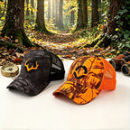 Deer Antler Camo Hunting Trucker Hat Outdoor Fishing Embroidery Mesh Baseball Cap for Men Women