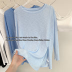Breathable Long Sleeve Yoga Cover up Lightweight Quick Dry Running Top for Women Loose Fit Simple Sport Fitness Outdoor Leisure
