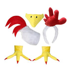 Chicken Costume Kit Eye Catching Novelty Dress up Photo Booth Props Cosplay for Thanksgiving Party Events Performances Pretend