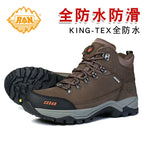RAN Cow Leather Hiking Boots Men For men Outdoor Sport Walking Sneakers trekking Snow Shoes women Climbing Mountain Hunting boot