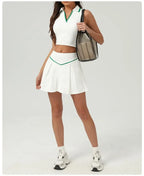 Tennis Skirt Sets Sports Fitness Golf Badminton Running Leisure Sports Short Skirts Workout Clothing Gym Yoga Suits for Women