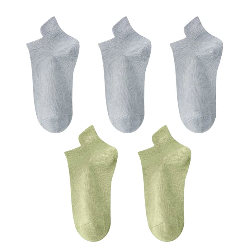 10pieces=5 Pairs Women Socks Casual Breathable High Quality Ankle Sock Summer Low Cut Cotton Thin Short Elastic Sox calcetines