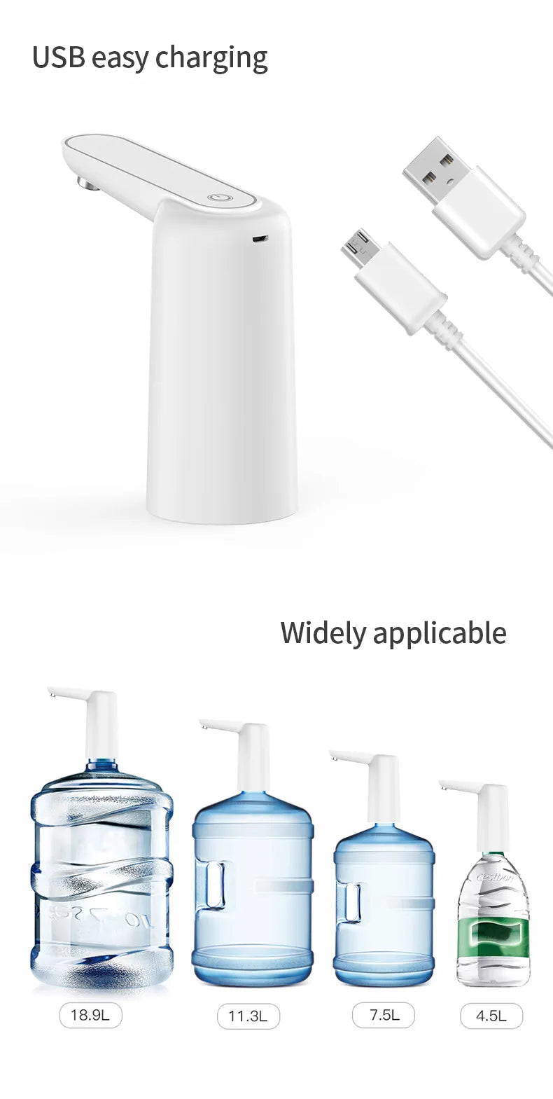 Water Dispenser automatic  Mini Barreled Water Electric Pump USB Charge Portable Water Dispenser Drink Dispenser