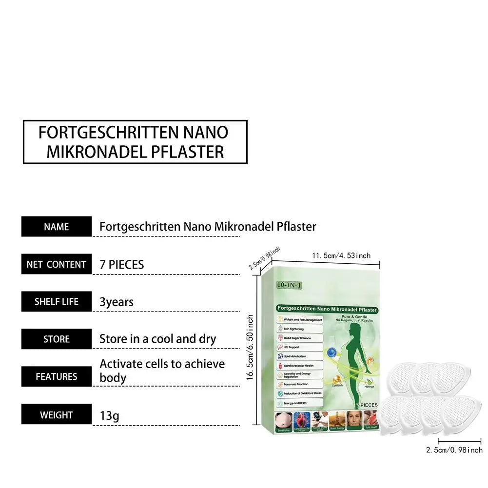 2026 Newest Nano Microneedle Firming Sticker - Moringa & Curcumin Extract, Skin Tightening, Fat Management For Women Men