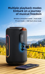 ZEALOT_MP1 Portable Bluetooth Speaker 60W StormBox Blast Outdoor Wireless Speaker IPX6 Waterproof Party Camping Speaker 12H ZEAL