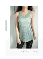 Sexy Sleeveless Backless Sports T-Shirt Women's Gym Tank Top Loose Sportswear Breathable Workout Tank Top Fitness Yoga Dance