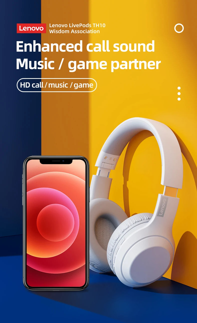 Lenovo Thinkplus TH10 TWS Stereo Headphone Low Latency With Long Endurance Gaming Bluetooth Earphones Music Headset with Mic