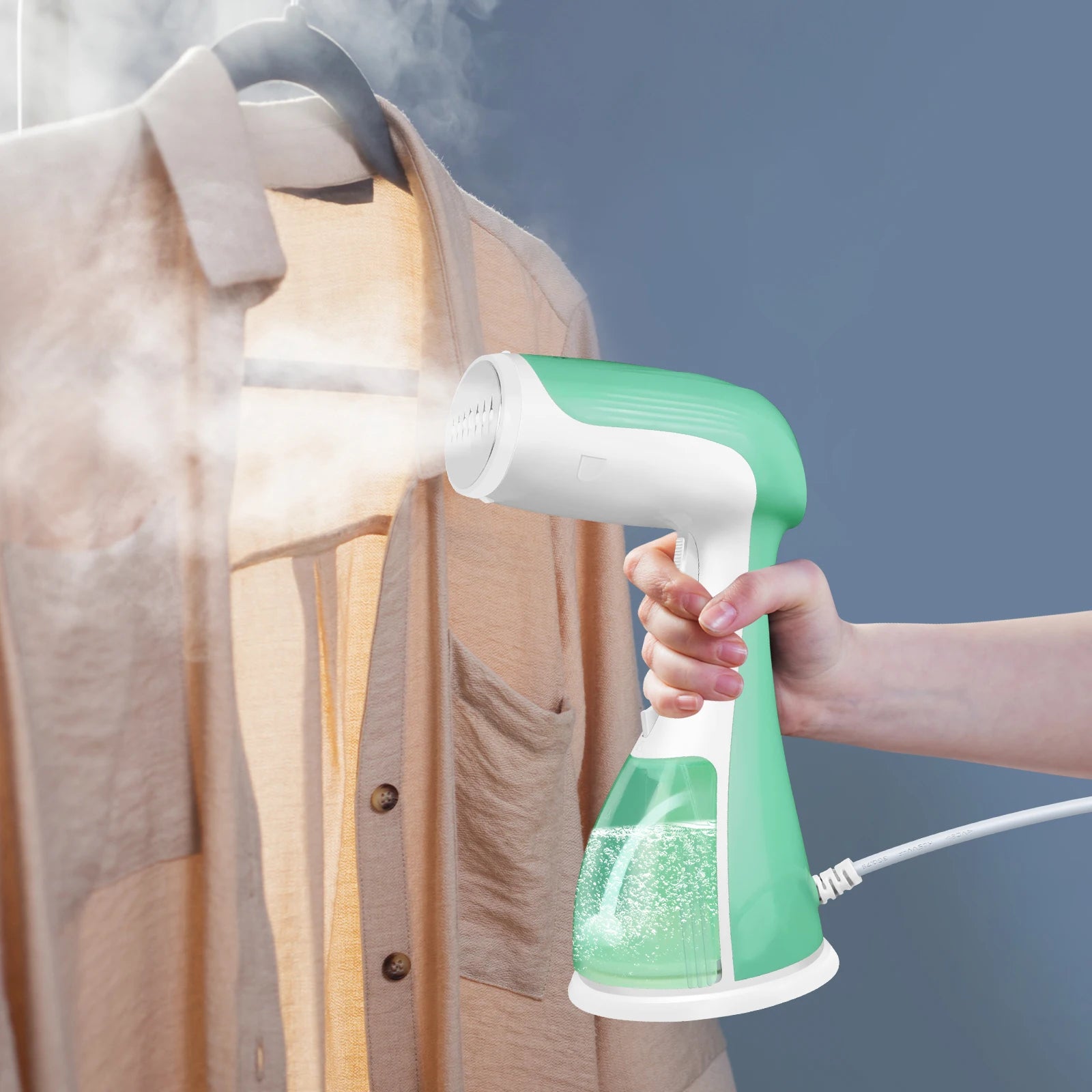 BRIEFNESS 2000W Handheld Steamer for Clothes, 30s Heat-up, Portable Garment Wrinkle Remover, Travel/Home Use, Fast Steam Iron