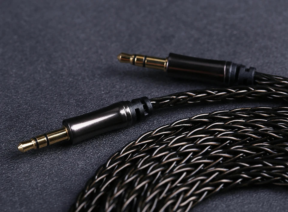 OPENHEART 16 Core Headphone Cable 1 to 2 jack dual 3.5/2.5/4.4mm/XLR Balance Cable For HIFIMAN DENON Replacement Cable 2m 3m