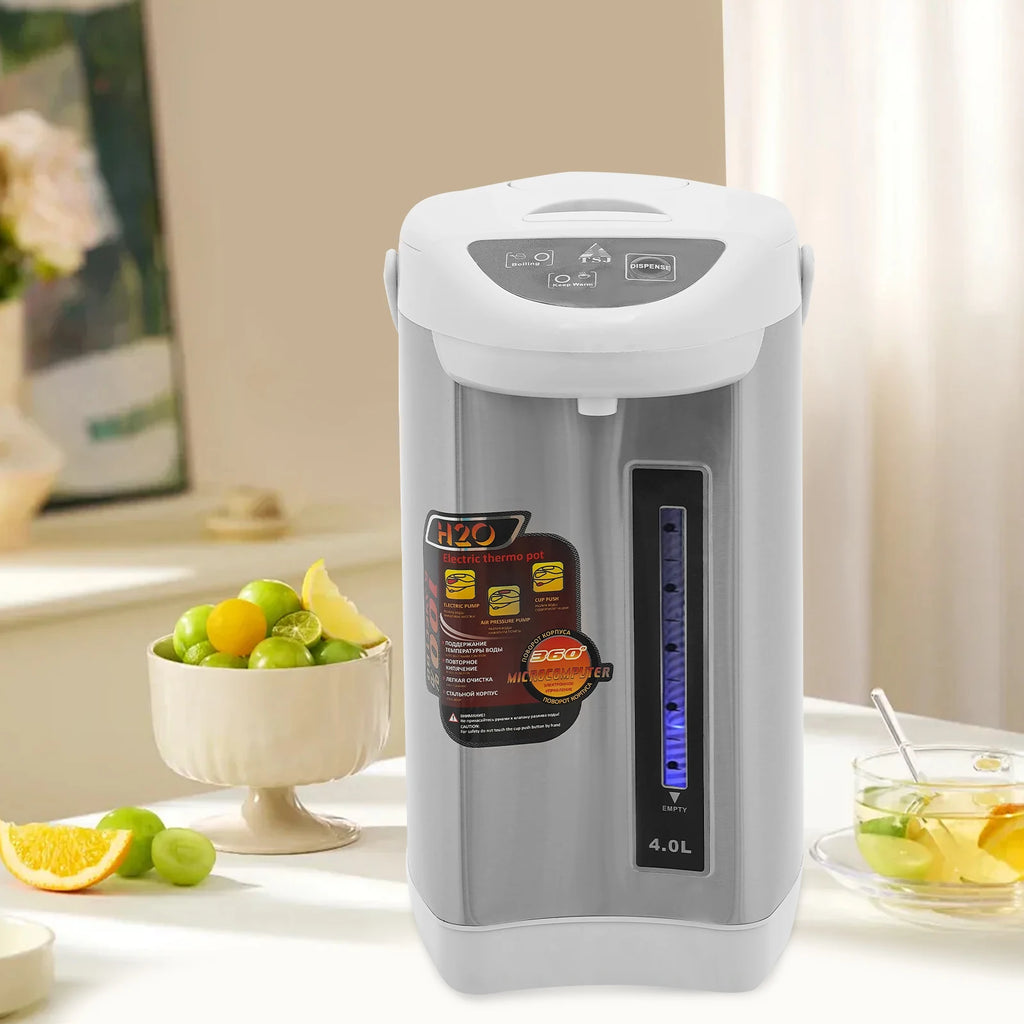 4L Electric Water Boiler & Warmer, 750W Stainless Steel Hot Water Dispenser with 3 Dispensing Modes, 90°C Keep-Warm