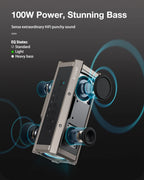 BlitzWolf BW-WA3 100W TWS bluetooth Speaker Quad Drivers Dual Diaphragm Deep Bass RGB Light IPX5 Waterproof 5000mAh Speakers
