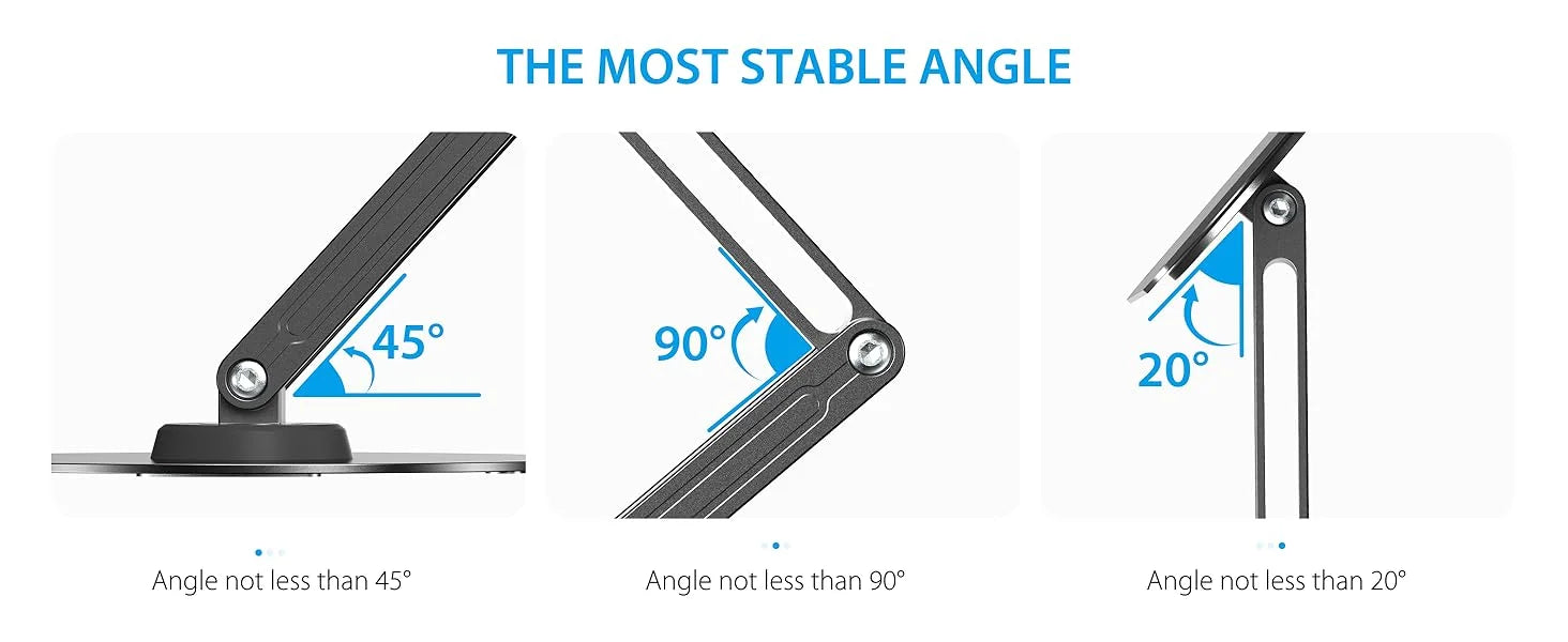 UPERFECT Metal Magnetic Bracket VESA 2 IN 1 Stand Max Support 19" Portable Monitor with Adjustment Holder For 7"-19" Dispalys