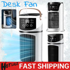 Portable Air Conditioner Desk Fan Spray Humidifier Air Cooling Fan Timing Circulation Wind Quiet Electric Fan for Home Office