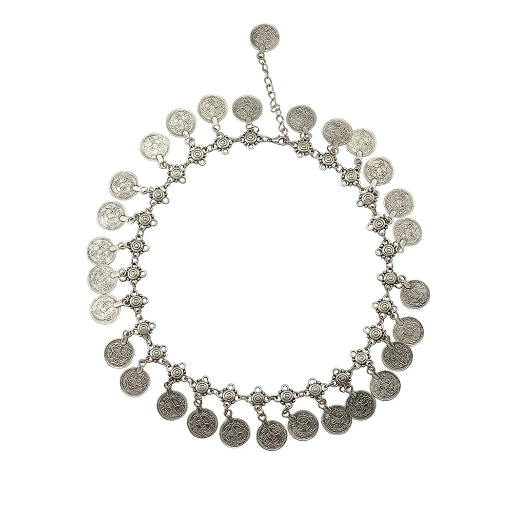 Multi-style Vintage Coin Choker Necklace for Women Boho Afghan Ethnic Gypsy Native Tribal Dress Turkish Pakistan Indian Jewelry