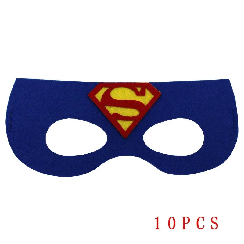 32/28/10 Pcs/Lot Superhero Mask Cosplay Christmas Halloween Kids Adult Carnival Party Props Children's Birthday Felt  Masquerade