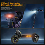 V5Pro Offroad E Scooter 10 Zoll ABE zertifiziert 500W 48V12.5Ah Geländereifen Dual Federung E Bremse Voltix APP Deutschland