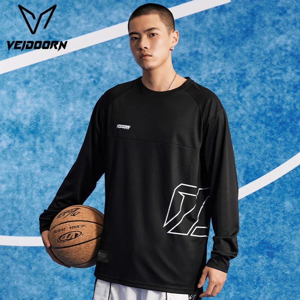 2025 Mens Quick Dry Workout T-Shirt Moisture Wicking Training Top Gym Fitness Long Sleeve Running Basketball Tee Athletic Wear Secondary image