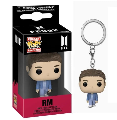 Funko POP Keychain Toy Men's Team Cartoon V JUNG KOOK JIMIN Jin V J-HOPE Pocket Pop Keychain Vinyl Action Figure Collection Toys
