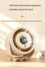 New Misting Fan Humidifying Rapid Cooling Hanging Hole Low Noise Digital Display Button Controlled Speed Fine Absorbable