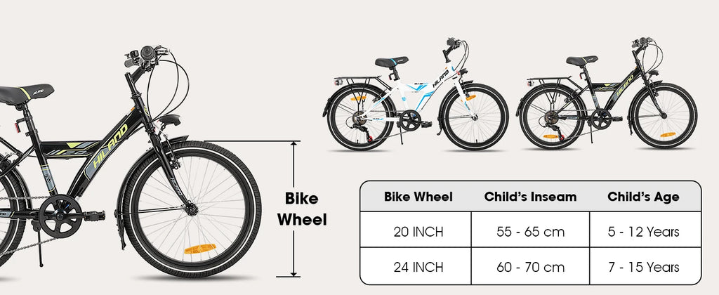 Hiland 20/24 Inch Children's Mountain Bike for Children Boys Girls from 6-10 Years with Shimano 6 Speed Gears