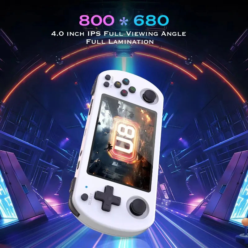 U8 Retro Handheld Game Console Linux System 4.0 Inch IPS Screen R35s Pro Portable Pocket Video Game Player