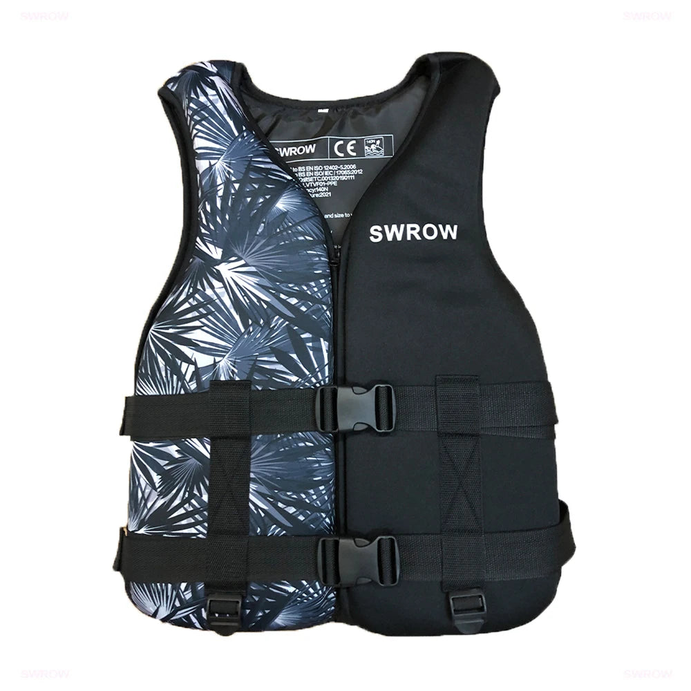 Life Jacket Neoprene Buoyancy Swimming Drifiting Boating Kayaking Vest for Adult Youth Men Women Water Sports Kayak Life Vest