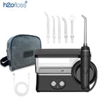 H2ofloss Water Flosser Portable Oral Irrigator 570ml 140PSI High Pressure 6 Modes 5 Nozzles with Storage Bag USB Rechargeable