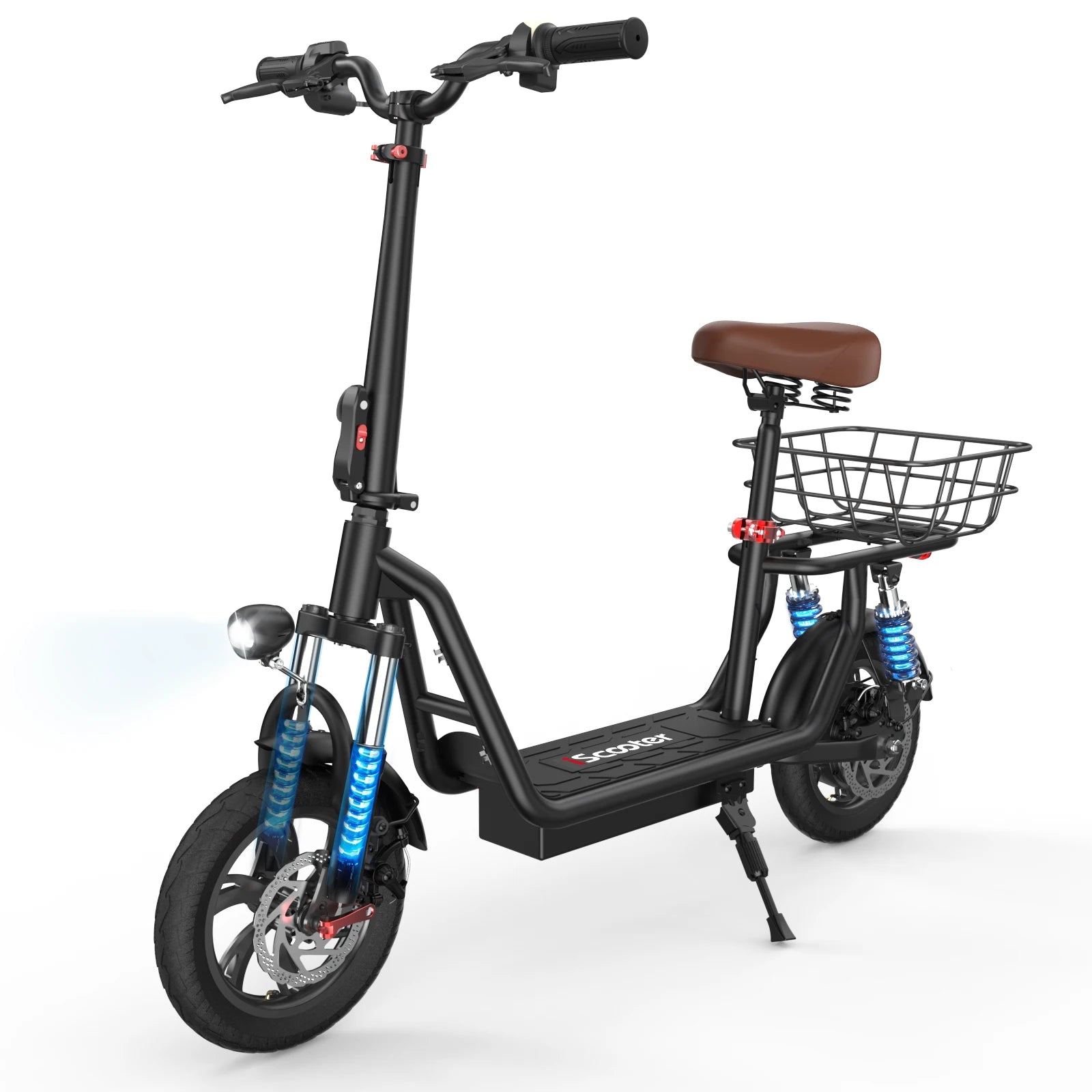 ISCOOTER i12 Adult Electric Scooter 500W Motor E- Scooter 36V7.5AH Battery Electric Scooter 12 Inch Road Tire Electric Scooter