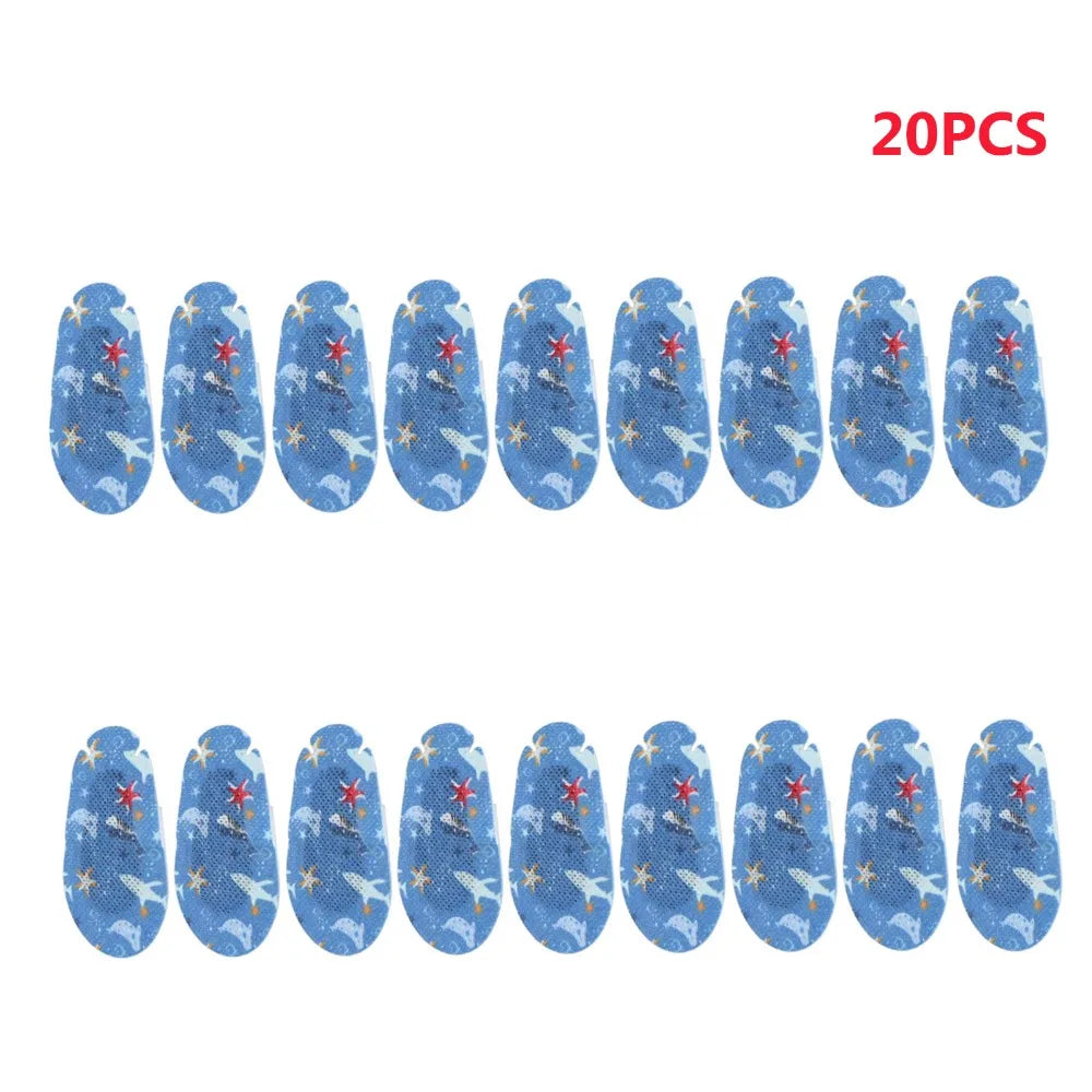 20Pcs Cartoon Pattern Kids Eye Patches Soft Skin-friendly Strabismus Treatment Patch Disposable Adhesive Vision Care Patch