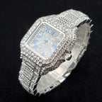 Luxury Full Diamond Watches Women Fashion Bling Silver Stainless Steel Quartz Wristwatch Iced Out Shiny Jewelry Watch 2026 New