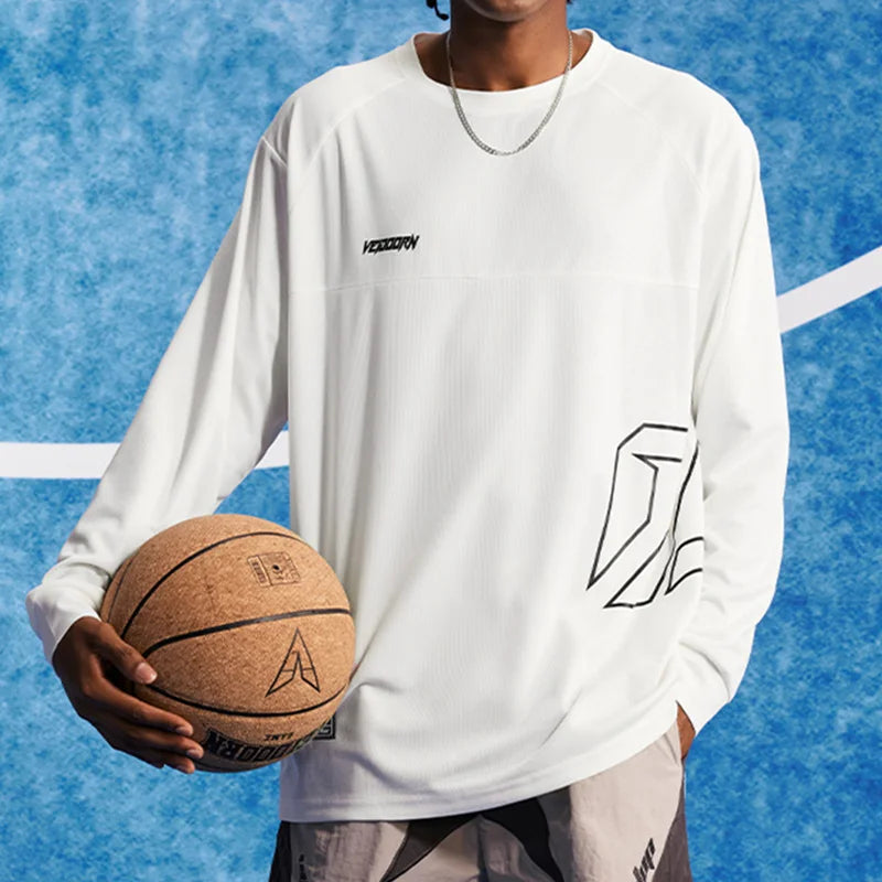 2025 Mens Quick Dry Workout T-Shirt Moisture Wicking Training Top Gym Fitness Long Sleeve Running Basketball Tee Athletic Wear Main image