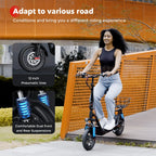 ISCOOTER i12 Adult Electric Scooter 500W Motor E- Scooter 36V7.5AH Battery Electric Scooter 12 Inch Road Tire Electric Scooter