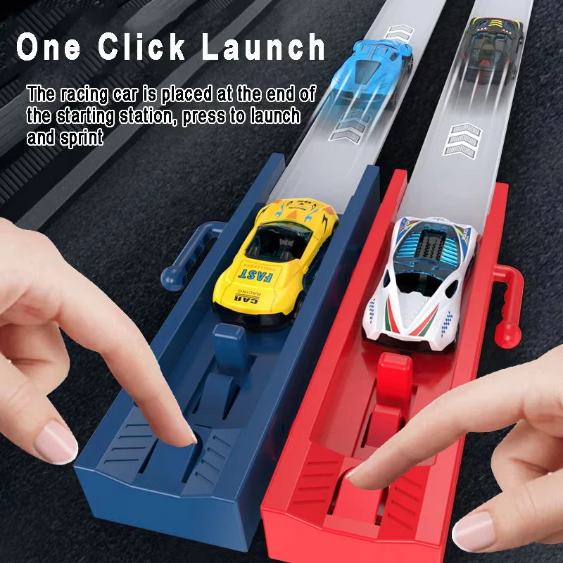 Kids Toy Racing Track Toy Vehicle with Alloy Car Slot Car Race Track Set Educational Game Boys Toys for 6 7 8-12 Years Boy Gifts Main image