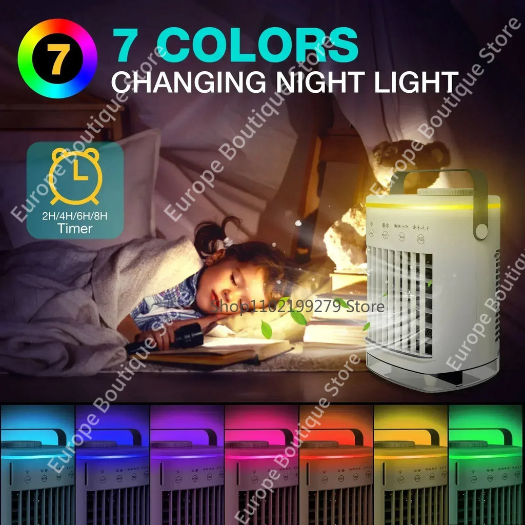 Mobile Home Cooler Fan Mini Multi-use USB Air Cooler Mist Humidifier High Speed Wind