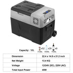Sihao 15L-55L Portable Compressor Fridge Freezer, Mini Cooler for Outdoor Camping BBQ Picnic, Car Vehicle Refrigerator Cooler for Travel Road Trip, Electric Compressor Fridge Freezer Mini Cooler Box