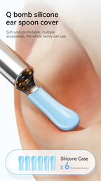 Wireless Ear Wax Removal with Camera Rechargeable Ear Cleaner 1080P Check Camera with Ear Spoon Set Canal Clean