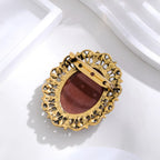 Vintage Victorian Design Queen's Cameo Brooch Pin, Antique Wedding Beauty Jewelry Gift, Elegant Style