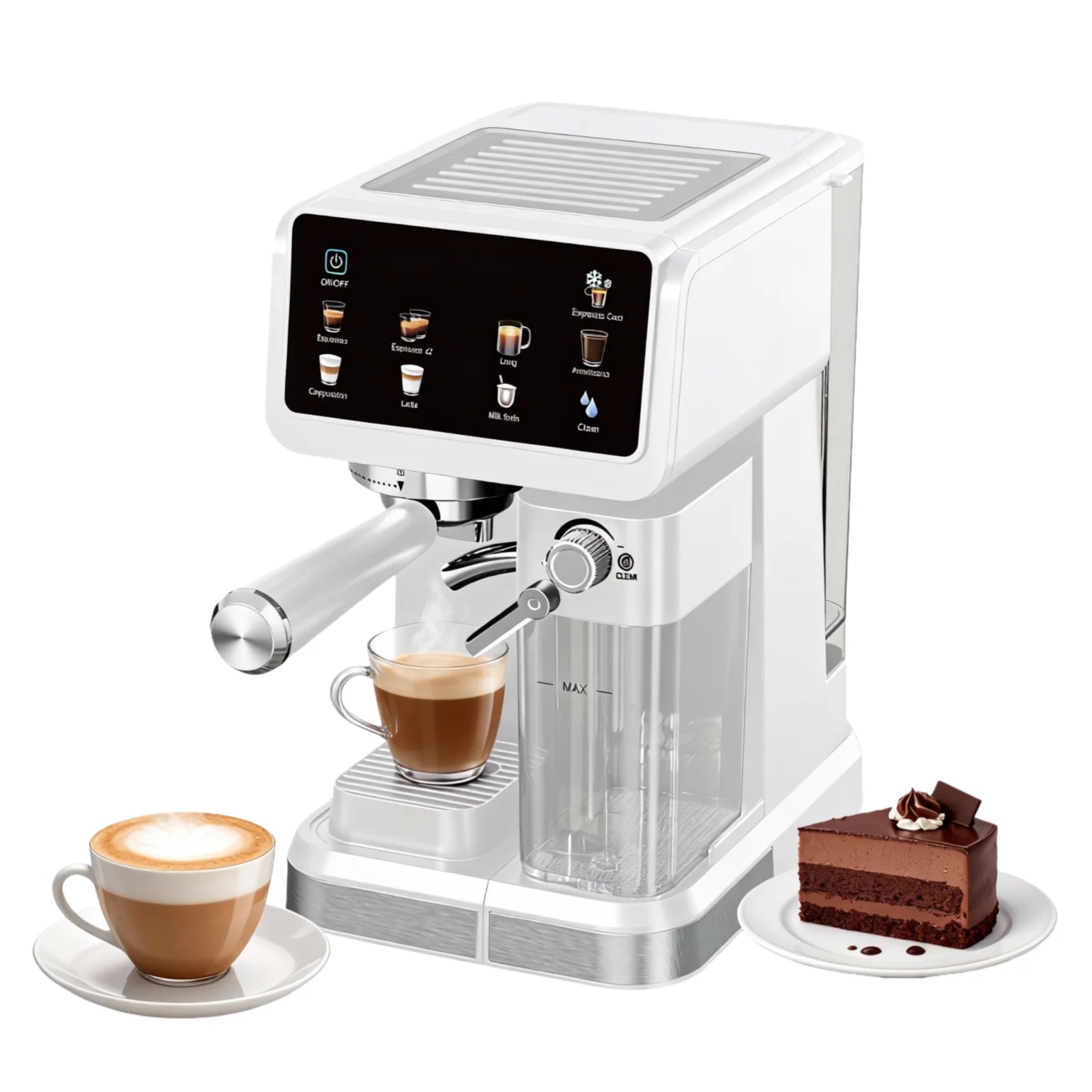 20 Bar Espresso machine with Automatic Milk Foaming System, All-in-One coffee maker machine for Latte, Cappuccino & Cold Brew Main image