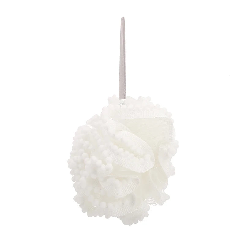 Soft Mesh Bath Sponge Balls Skin Cleaning Brush Shower Puff Body Cleaner Exfoliating Scrubbers Bath Flower Bathing Accessories