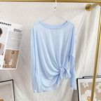 Women's Yoga Shirts Sports Tops Long Sleeve O-neck Breathable Running Shirt Loose Fitness Clothes Gym Sportwear Pilates T-shirts