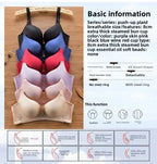 8CM Thick Padded Push Up Bra for Small Chest Seamless Wireless Comfort T-Shirt Bra Natural Lingerie with Adjustable Straps