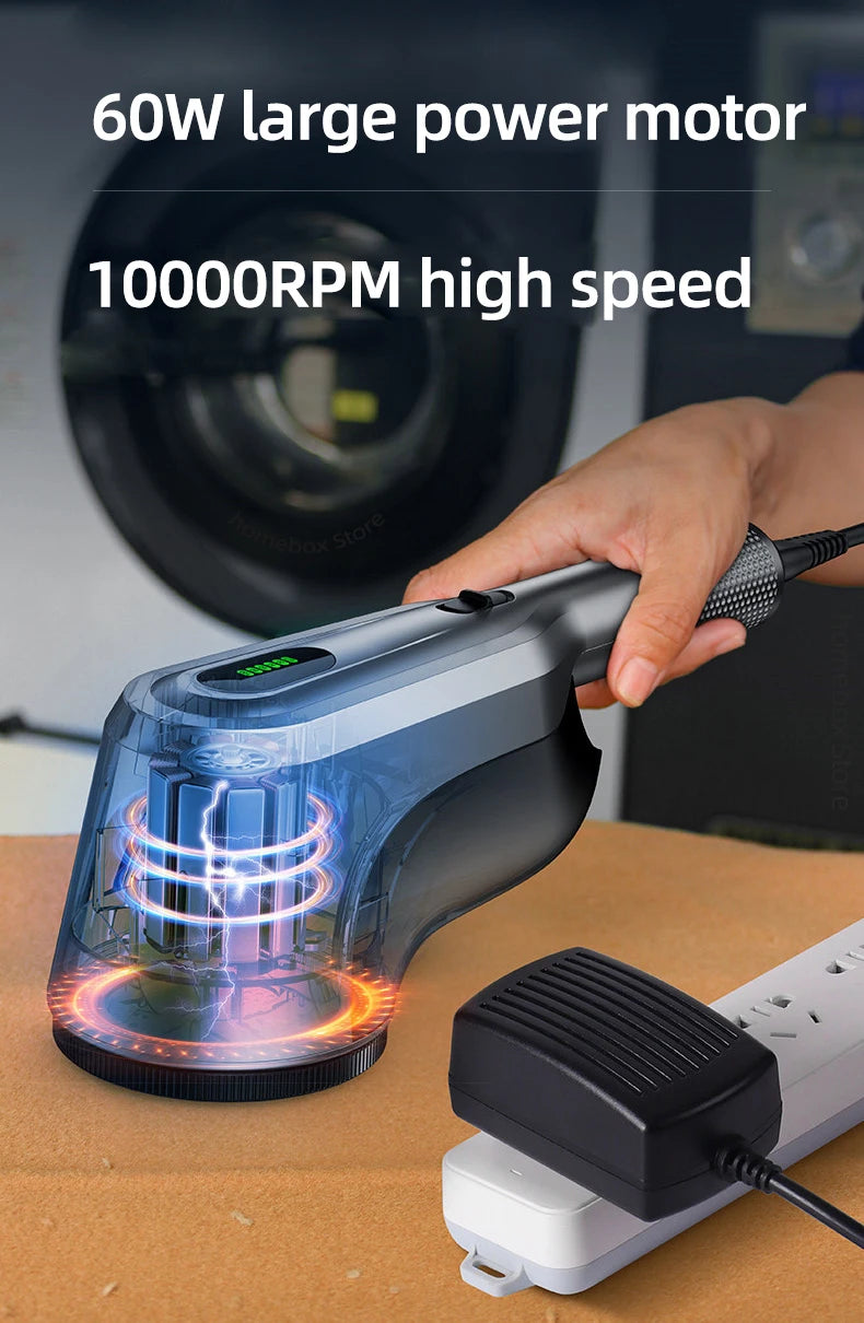 60W Commercial Lint Remover Spool Machine Professional Hairball Trimmer Clothes Electric Lint Remover Dry Cleaners Shaving Ball