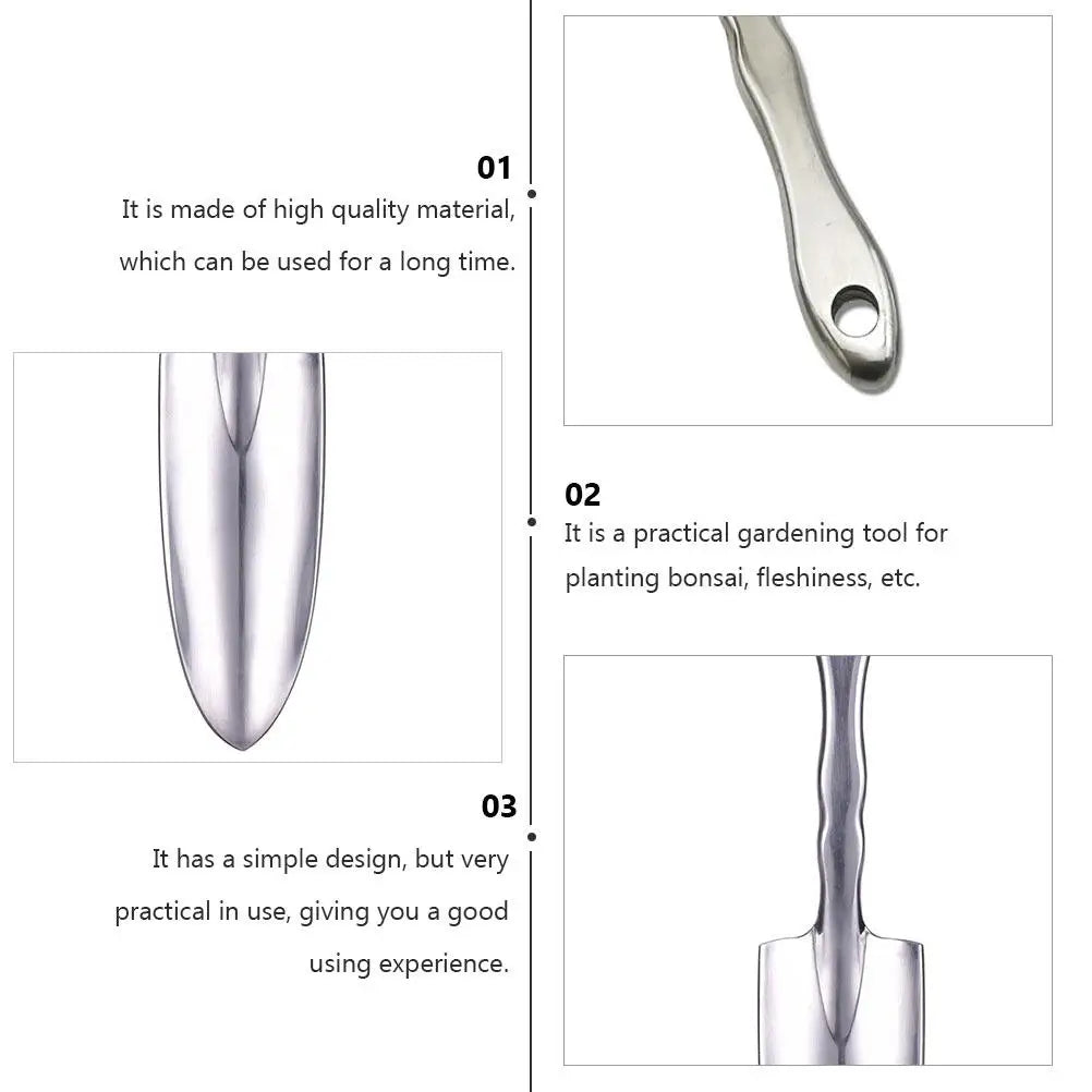 Multifunctional Gardening Shovel Aluminum Alloy Transplanting Tool for Soil Loosening Weeding Planting Bonsai Garden Spatula