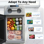 Patbrela 20L Car Refrigerator 12V Compressor Fridge 12/24V DC 100-240V AC Portable Compressor Cooler Box for Camping Travel with APP Camping Fridge
