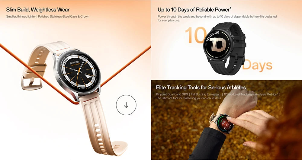 Global Version OnePlus Watch lite SmartWatch,1.46 inches Display,59g,10 Days of Reliable Power,Heart Rate,Blood Oxygen Monitorin
