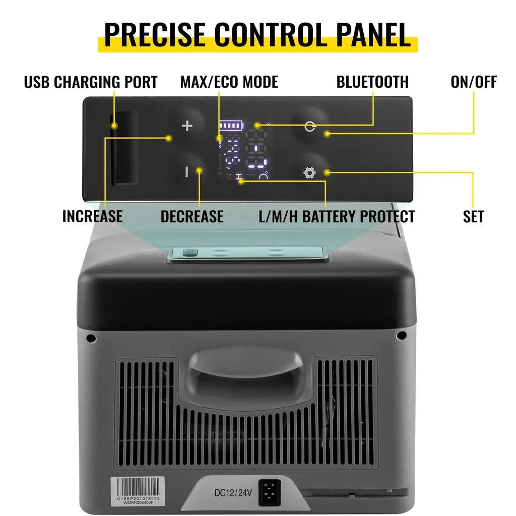 Sihao Mini Fridge Refrigerator Portable Car Freezer 15L/20L 12V/24V Compressor Cooler for Traveling Camping Outdoor Activities