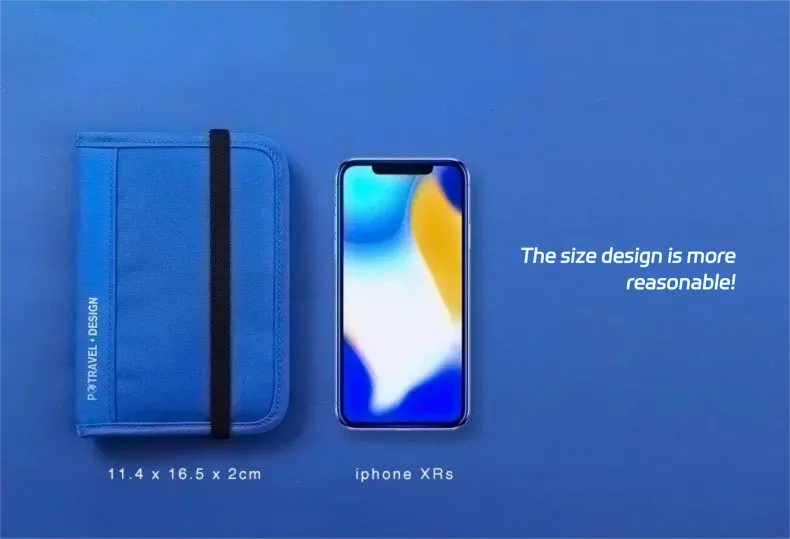 RFID Travel Wallet Passport Holder Credit Card Organizer Zipper Pouch Document Organizer Anti Theft Travel Accessories
