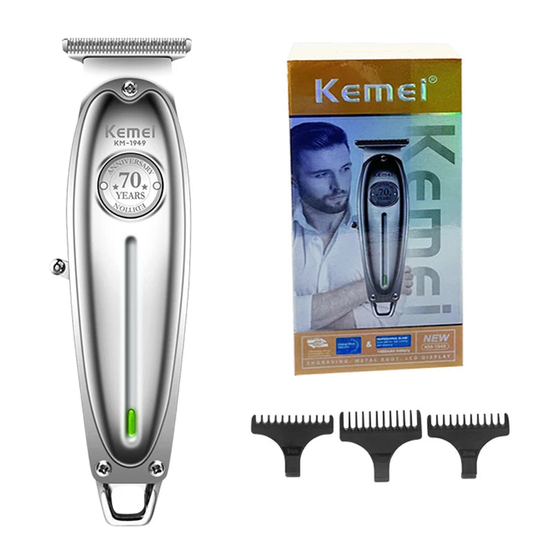 Kemei 1949 All-Metal Hair Trimmer Professional Clipper For Barber Rechargeable Men Electric Beard Shaver Hair Cutting Machine Main image