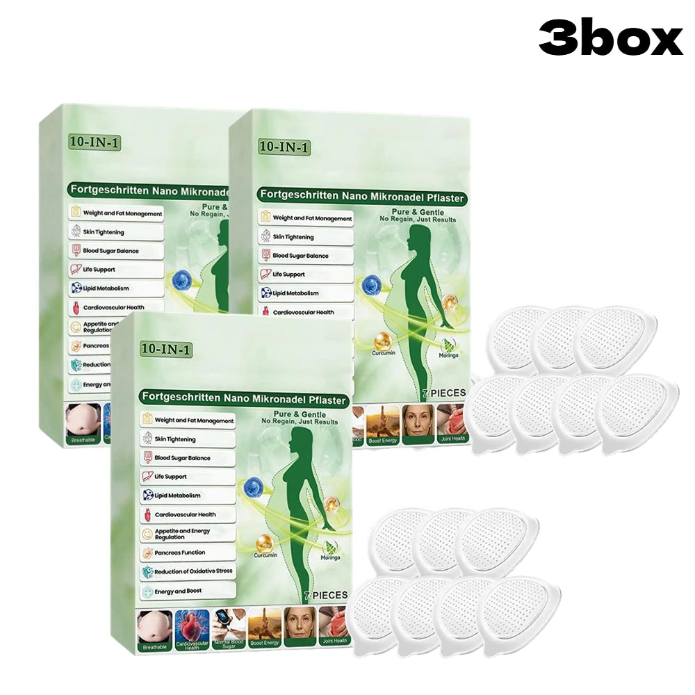 2026 Newest Nano Microneedle Firming Sticker - Moringa & Curcumin Extract, Skin Tightening, Fat Management For Women Men